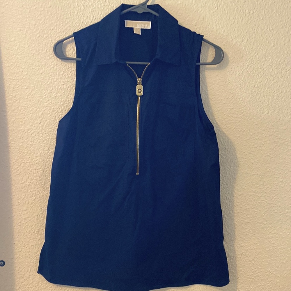 Michael Kors  half zip sleeveless M